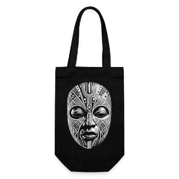 Maske - Geschenkbeutel für Flaschen - Schwarz - Vorne