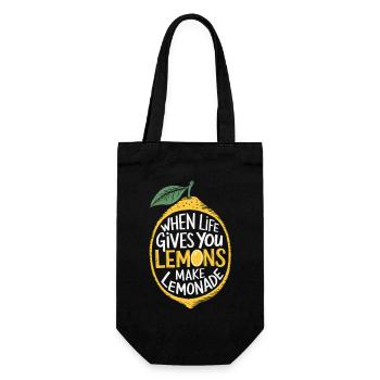 Quand la vie vous donne des citrons – profitez-en au maximum - Sac à bouteille - noir - Devant
