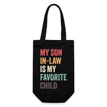 son in law son-in-law h - Gift Bag for Bottles - black - Front