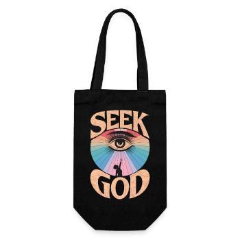 Chercher Dieu - Conception fidèle - Sac à bouteille - noir - Devant