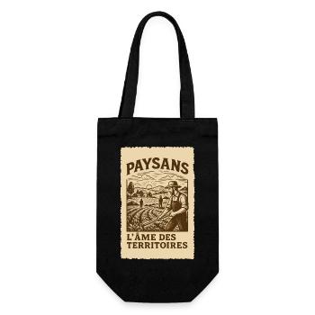Farmers, the soul of the territories - Gift Bag for Bottles - black - Front