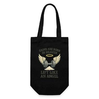 Gym Motivation, Fitness, Motivation - Geschenkbeutel für Flaschen - Schwarz - Vorne