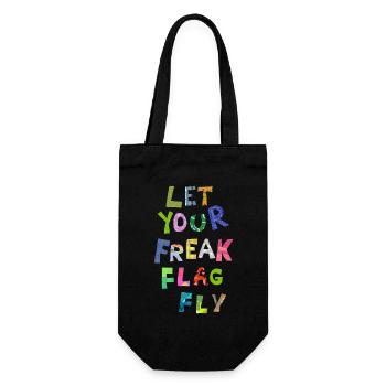 freak flag - Geschenkbeutel für Flaschen - Schwarz - Vorne