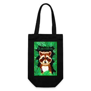 Oh, You're Here Too: Raccoon Haven - Gift Bag for Bottles - black - Front