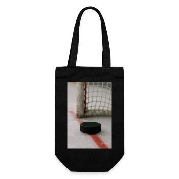 Hockey sur glace - Le rondelle franchit la ligne de but - Sac à bouteille - noir - Devant