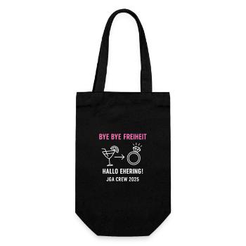 Bye Bye Freedom Bachelor Party Shirt Women - Gift Bag for Bottles - black - Front