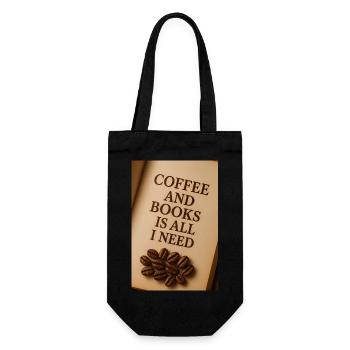 Coffee and books are all I need - Gift Bag for Bottles - black - Front