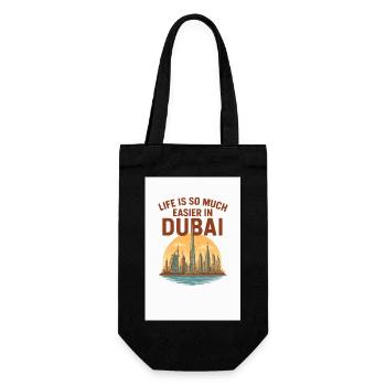 Easy dubai - Geschenkbeutel für Flaschen - Schwarz - Vorne