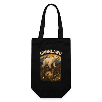 Grönland - Geschenkbeutel für Flaschen - Schwarz - Vorne