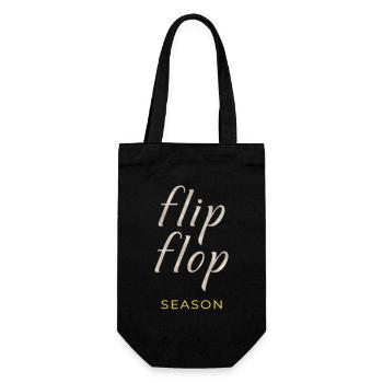 Flip Flop Season - Gift Bag for Bottles - black - Front