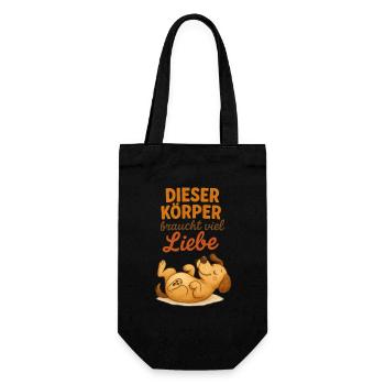 hundeliebe - Geschenkbeutel für Flaschen - Schwarz - Vorne