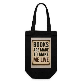 Les livres me gardent en vie - Sac à bouteille - noir - Devant