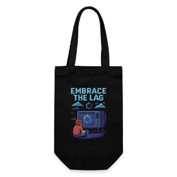 T-shirt de jeu rétro – Embrace the Lag | Pixel-des - Sac à bouteille - noir - Devant