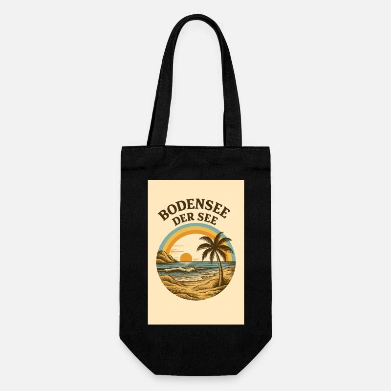 Bodensee - DER See - Geschenkbeutel für Flaschen - Schwarz