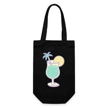 Sippin’ in Paradise - Geschenkbeutel für Flaschen - Schwarz - Vorne