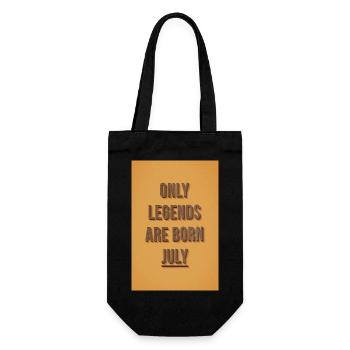 Only legends are born July - Geschenkbeutel für Flaschen - Schwarz - Vorne