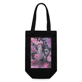 Pink queen Omikly popart rose couronne Graffiti - Sac à bouteille - noir - Devant