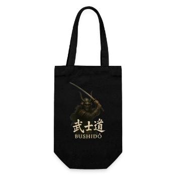 Ehre. Mut. Disziplin. Bushidō. - Geschenkbeutel für Flaschen - Schwarz - Vorne