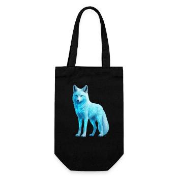 Mystic Fox - WiederWilderLeben - Geschenkbeutel für Flaschen - Schwarz - Vorne