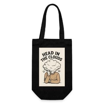 Head in the Clouds - Gift Bag for Bottles - black - Front