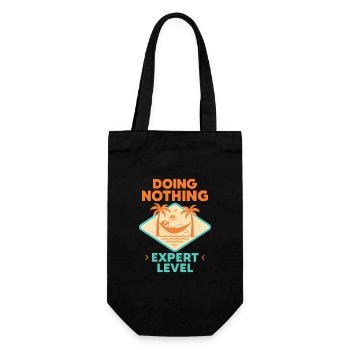 Doing Nothing, Expert Level - Geschenkbeutel für Flaschen - Schwarz - Vorne
