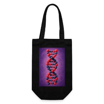 Beeren-DNA-Twist - Geschenkbeutel für Flaschen - Schwarz - Vorne