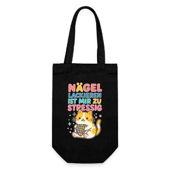 Painting nails is too stressful for me - Gift Bag for Bottles - black - Front