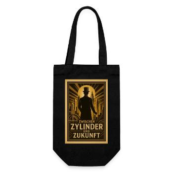 1930 Between Cylinder and Future - Gift Bag for Bottles - black - Front