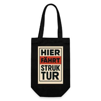Hier fährt Struktur 1930er Plakat - Geschenkbeutel für Flaschen - Schwarz - Vorne