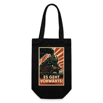 Railways Moving forward - Gift Bag for Bottles - black - Front