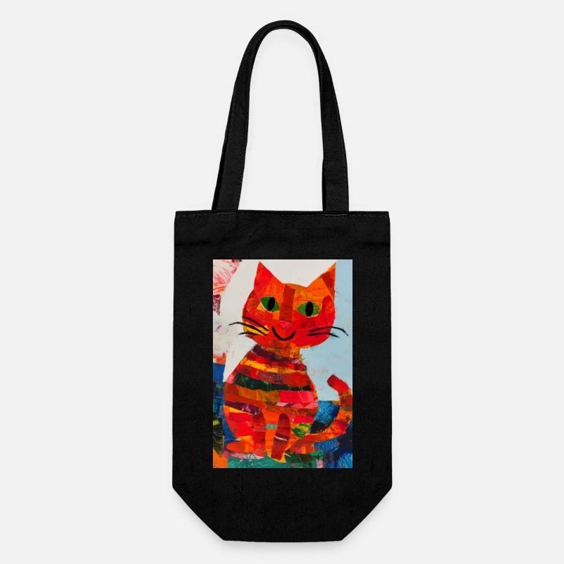 Collage de chats 0001 - Sac à bouteille - noir