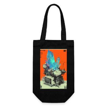 Retro Tech Crystal Fusion - Gift Bag for Bottles - black - Front