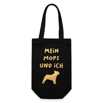 Or Carlin Vie Chien Amour Amour Fan Animal Amour Woof - Sac à bouteille - noir - Devant