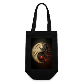 Cyber Yin Yang Gleichgewicht - Geschenkbeutel für Flaschen - Schwarz - Vorne