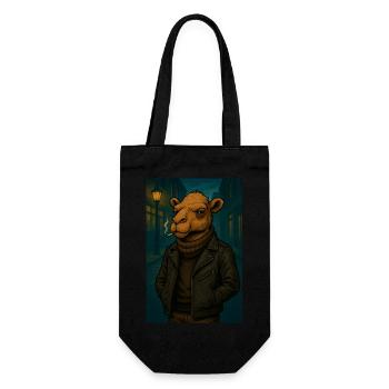 No Drama Camel - Geschenkbeutel für Flaschen - Schwarz - Vorne
