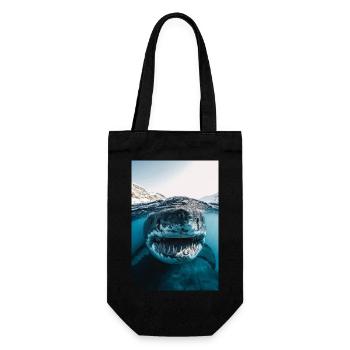 Mega Shark Close-Up Encounter - Gift Bag for Bottles - black - Front