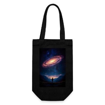 Astronome sous une spirale cosmique - Sac à bouteille - noir - Devant
