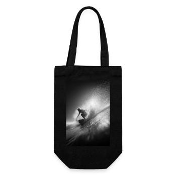 Black & White Surf Explosion - Gift Bag for Bottles - black - Front