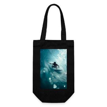 Surfeur chevauchant le baril parfait - Sac à bouteille - noir - Devant