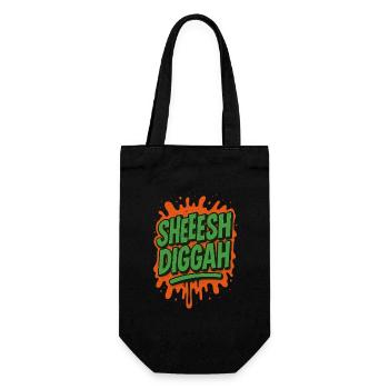 Digga Jugendsprache Graffiti - Geschenkbeutel für Flaschen - Schwarz - Vorne