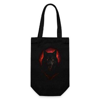 Loup sombre créature nocturne intense Halo Rouge - Sac à bouteille - noir - Devant