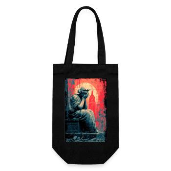 Statue de la Liberté en pleurs - Sac à bouteille - noir - Devant