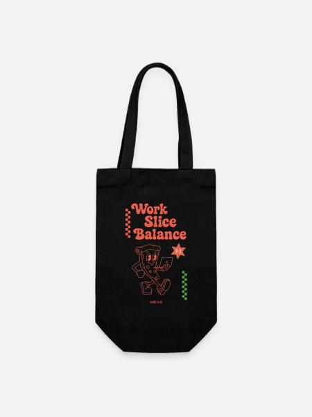 Work Slice Balance by studio scusi - Geschenkbeutel für Flaschen - Schwarz