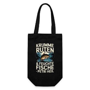Crooked rods & wet fish - Gift Bag for Bottles - black - Front