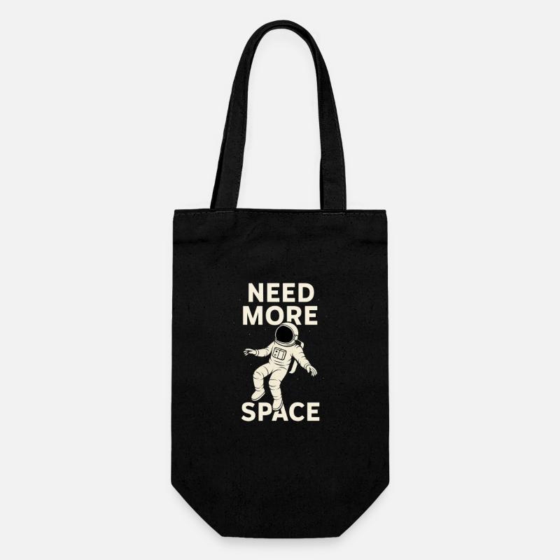 Astronaut Need More Space – Weltraum Design - Geschenkbeutel für Flaschen - Schwarz