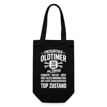35th anniversary of service - years in service to the classic car - Gift Bag for Bottles - black - Front