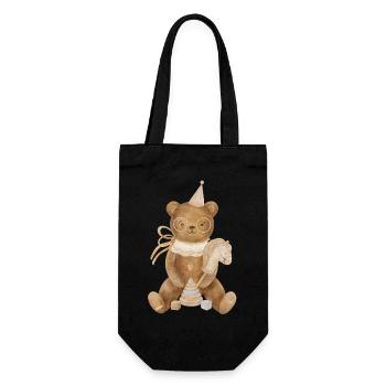 Ourson  fête d'anniversaire - Sac à bouteille - noir - Devant