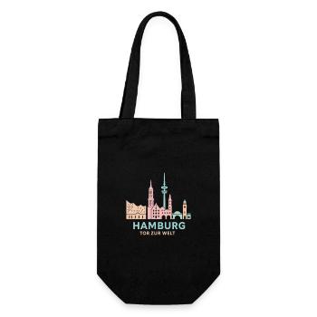 Hamburg Gateway to the World Skyline - Gift Bag for Bottles - black - Front