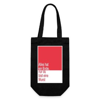Tout a une fin, tu es un saucisson - Sac à bouteille - noir - Devant