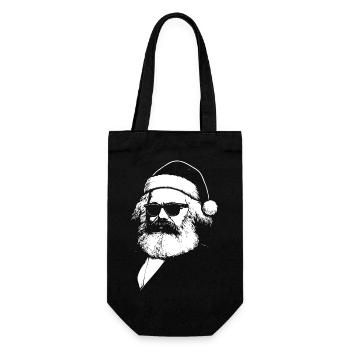 Karl Marx dans le rôle du Père Noël - Sac à bouteille - noir - Devant